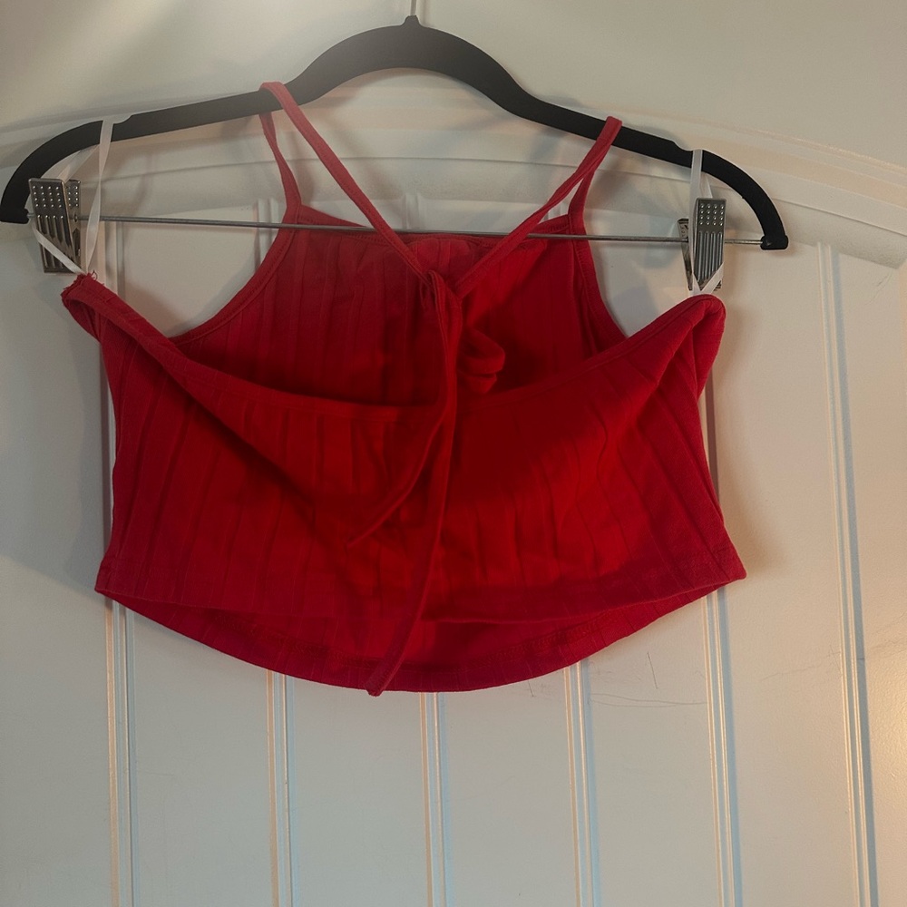 SHEIN Vibrant Red Crop Top